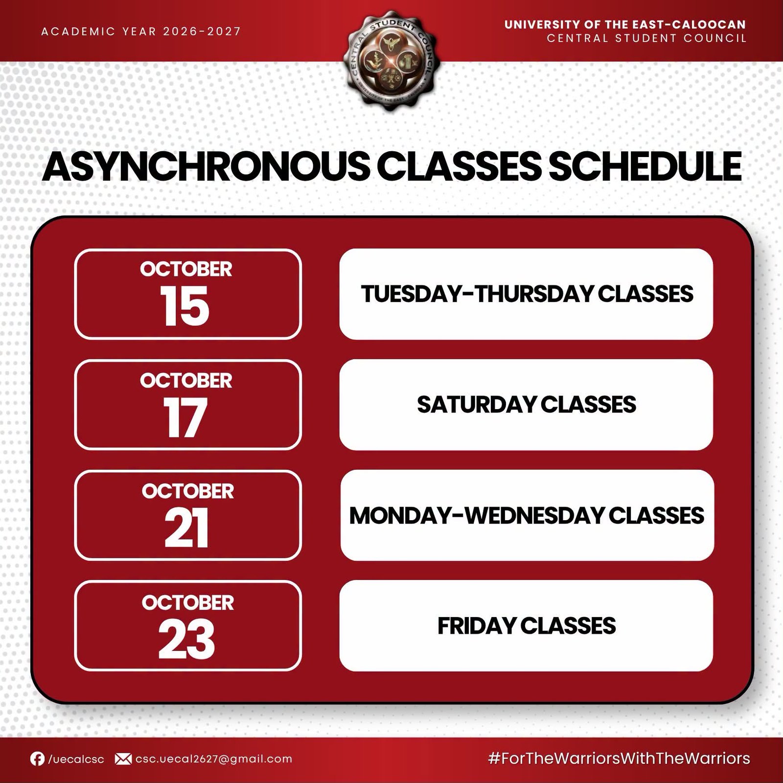 Asynchronous Class Modality Advisory 2